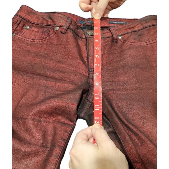 JESSICA  SIMPSON SIZE 29- Women's Red Shimmer Jeans - Picture 10 of 11